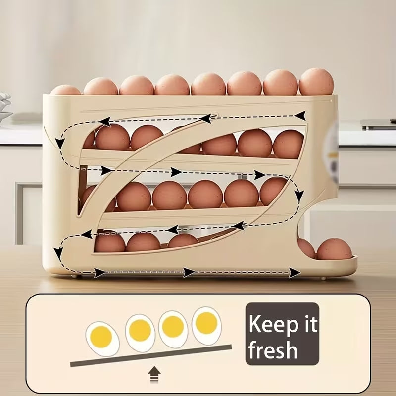 Dispensador de huevos de 4 niveles con sistema deslizante