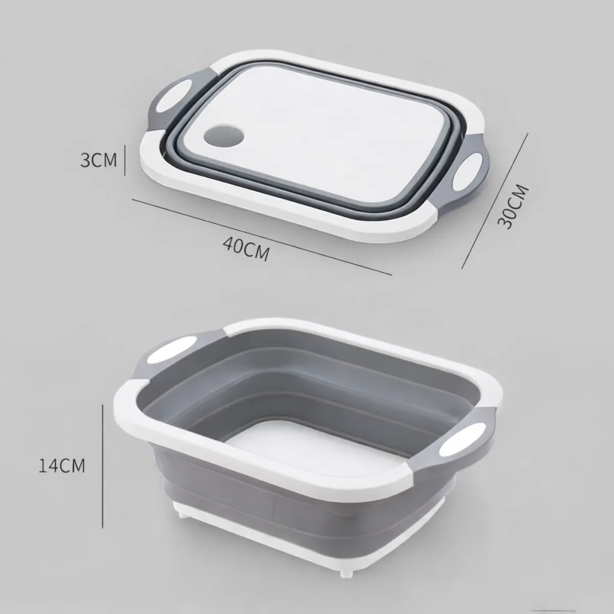 Tabla Colador Gris 2 en 1