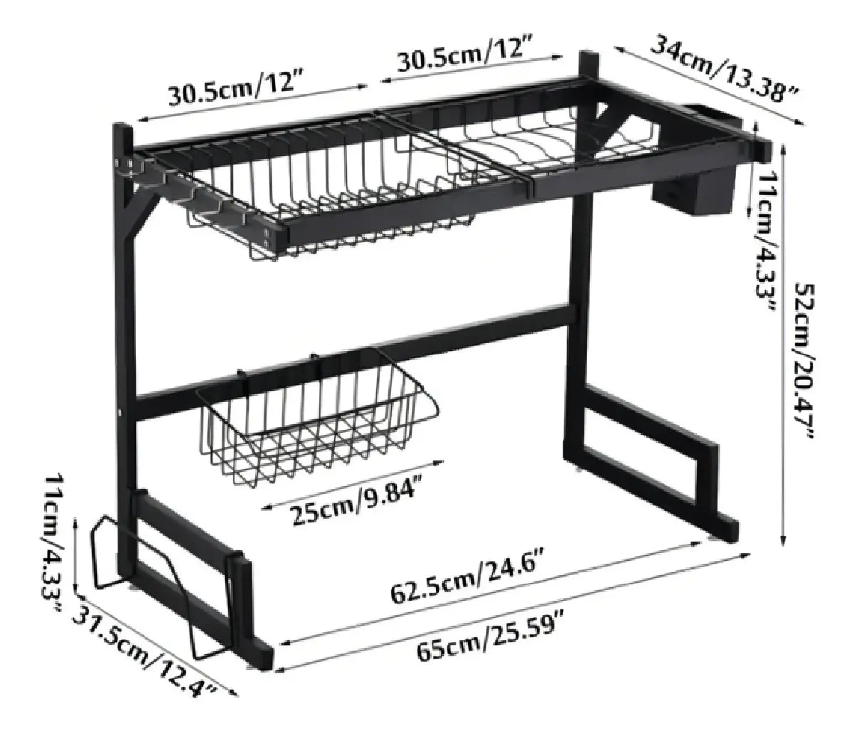 Rack Organizador de Cocina 65 cm